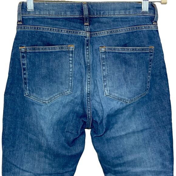 Everlane Ankle Jeans High Waist Medium Blue Wash Stretch Denim Relaxed Size 27 - Picture 8 of 16